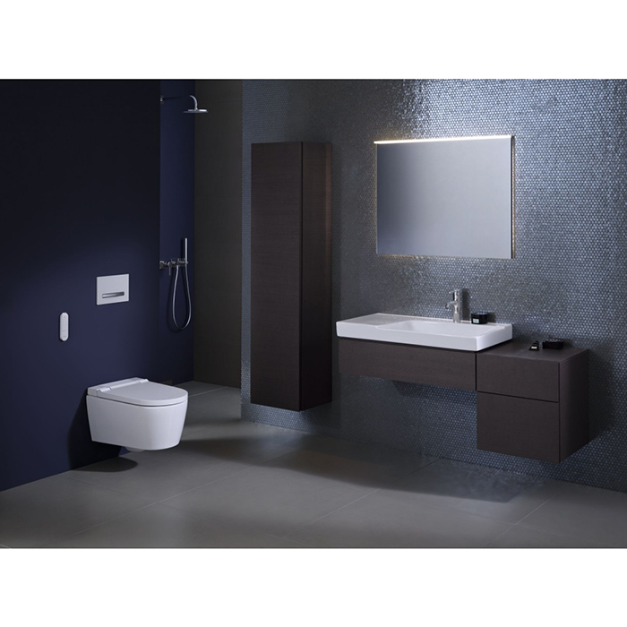 Geberit AquaClean Унитаз-биде 37.5х56.5см., подвесной, с крышкой-сиденьем микролифт, панель белая, цвет: белый