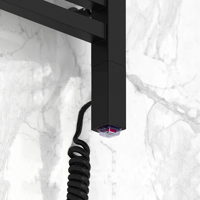 Neoinox Bras Полотенцесушитель 75x53см, электрический, тэн, цвет: черный матовый