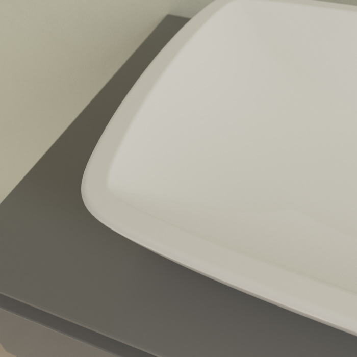 Villeroy&Boch Loop&Friends Раковина 58.5x38 см, без отв., с переливом, с антигрязевым покрытием CeramicPlus, цвет: белый