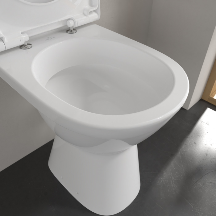 Villeroy&Boch Vicare Унитаз 36х49х46см., напольный, DirectFlush, с антигрязевым покрытием CeramicPlus, цвет: альпийский белый