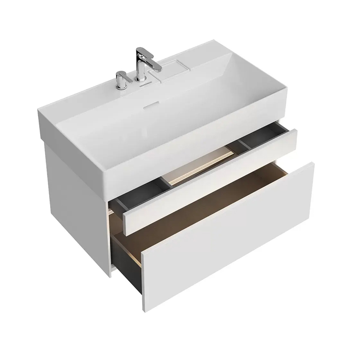 Kerama Marazzi Logica Тумба 86.8x46x40.3см., подвесная, 2 ящика, цвет: белоснежный