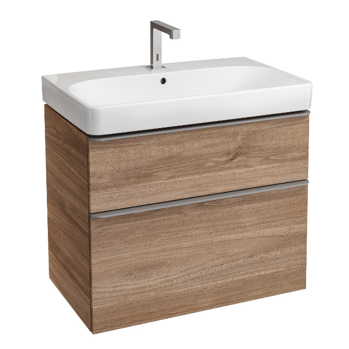 Geberit Smyle Square Тумба под раковину 73x61см., подвесная, цвет: пекан