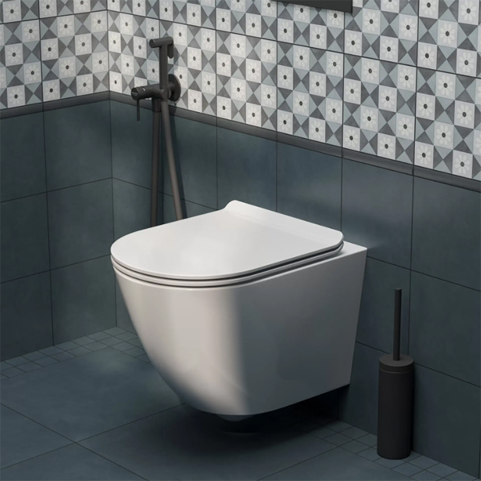 Kerama Marazzi Sfera Унитаз подвесной, безободковый, с крепежом, цвет: белый глянцевый