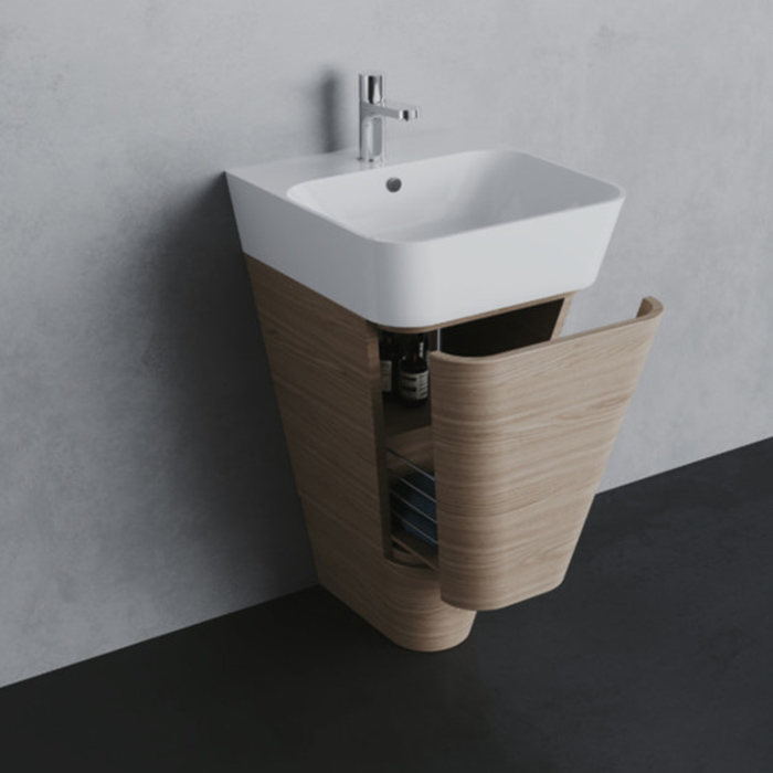 Azzurra Build Тумба напольная 44x47x85см, с 1 ящиком, с раковиной, цвет: Olmo naturale