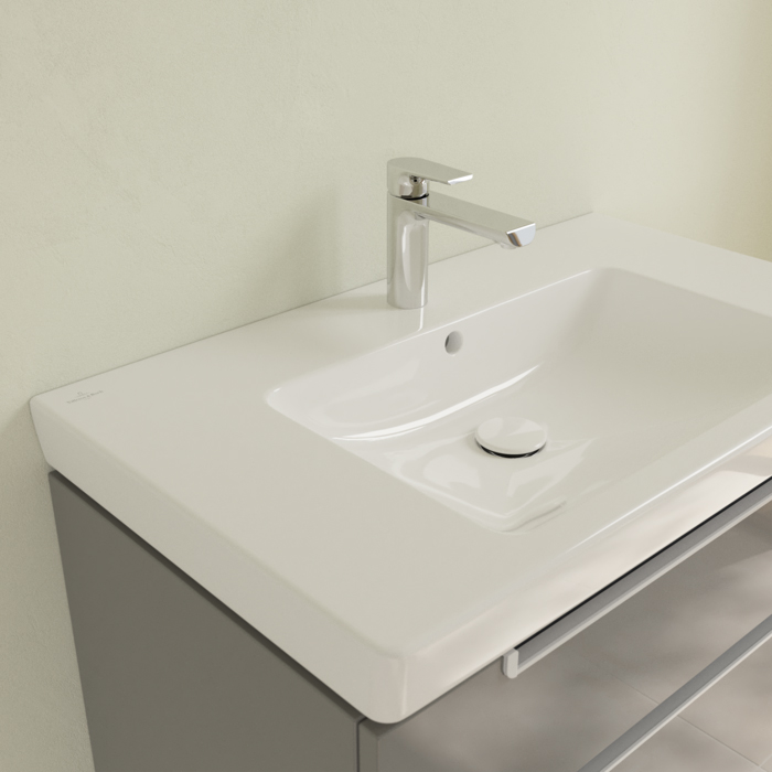 Villeroy&Boch Subway 2.0 Раковина 80x47 см, 1 отв., с переливом, с антигрязевым покрытием CeramicPlus, цвет: белый