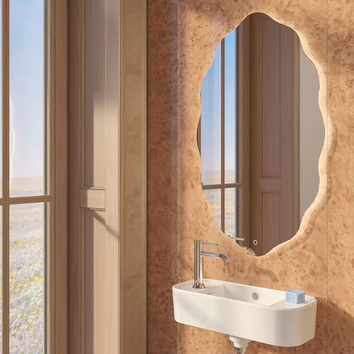 Kerama Marazzi Elegance Зеркало 52см., подвесное, сенсор. смена цвета подсветки и диммер., цвет: белый