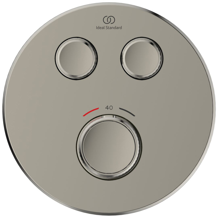 Ideal Standard Ceratherm Navigo Смеситель для душа, встраиваемый, термостатический, цвет: PVD Silver Storm (Серебряный Шторм)