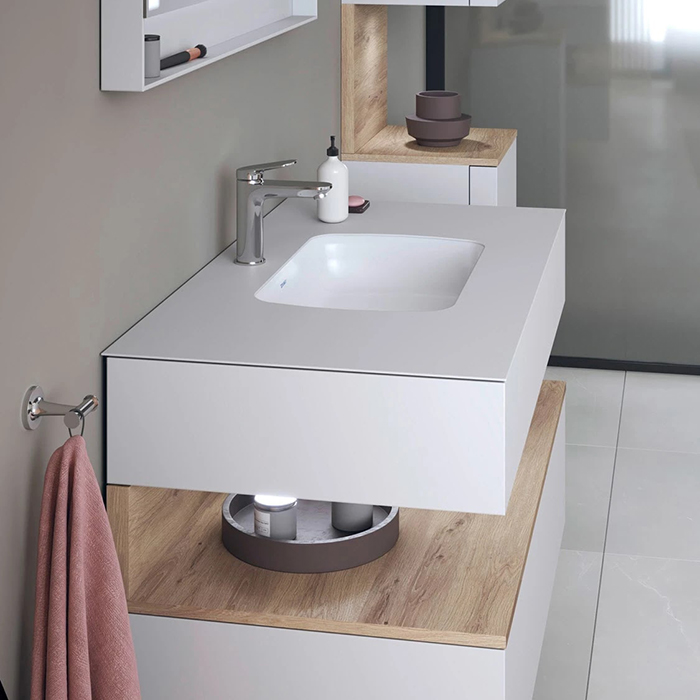 Duravit Qatego Раковина 48x37x15 см, встраиваемая снизу, без отв., цвет: белый