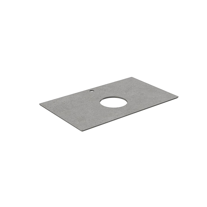 Kerama Marazzi Столешница 80см., из керамогранита, для накладных раковин Фондамента, 1 отв., цвет: серый натуральный