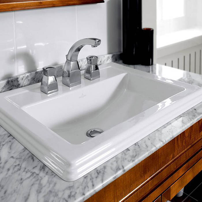 Villeroy&Boch Hommage Раковина 63х52.5 см, 1 отв., с переливом, с антигрязевым покрытием CeramicPlus, цвет: белый