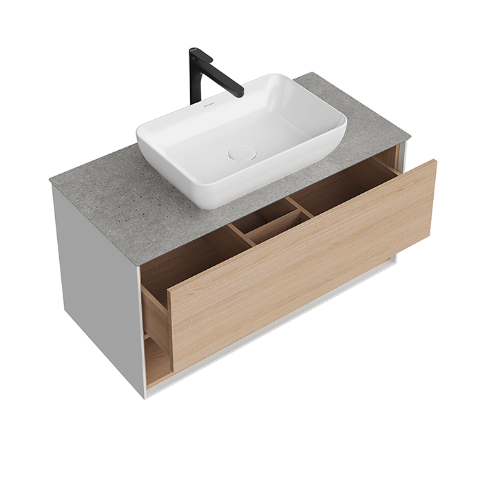 Kerama Marazzi Plaza Modern Тумба 100x48см., подвесная, 1 ящик, цвет: дуб виченце