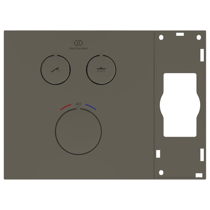 Ideal Standard Ceratherm Navigo Solos Смеситель для душа, встраиваемый, термостатический, цвет: PVD Magnetic Grey (Магнит)