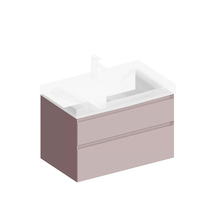 Kerama Marazzi Cubo Тумба 77.8х47х47.5см., подвесная, с ящиками, цвет: мальва матовый