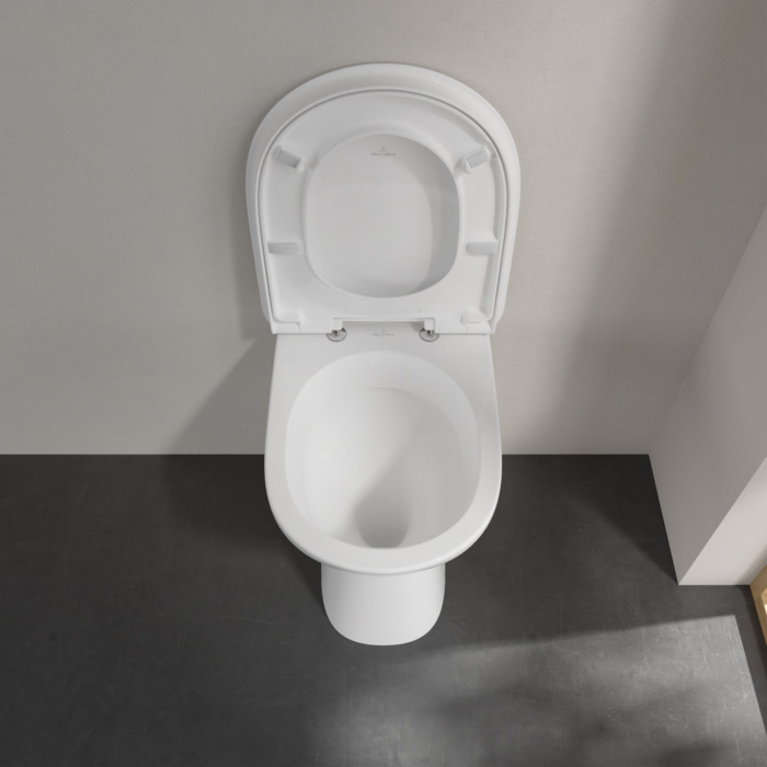 Villeroy&Boch Vicare Унитаз 36х49х46см., напольный, DirectFlush, с антигрязевым покрытием CeramicPlus, цвет: альпийский белый