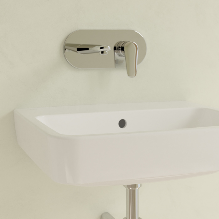 Villeroy&Boch O.novo раковина 55x46x17.5см., без отв., подвесная, с переливом, цвет: альпийский белый
