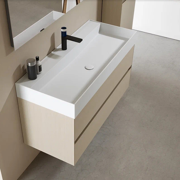 Verona Style Shape C Тумба подвесная с раковиной 90х50см, 2 выдв. ящика, цвкт: W20 Nordic oak (Дуб северный)