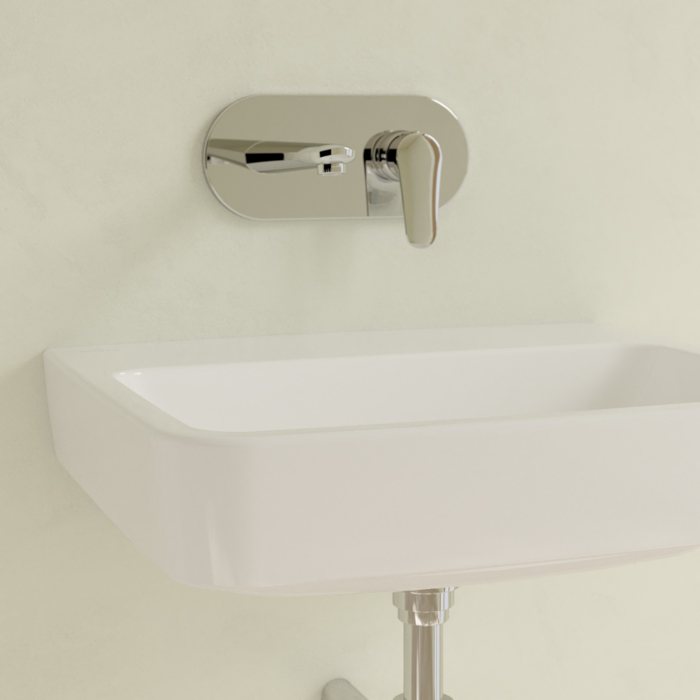 Villeroy&Boch O.novo раковина 55x46x17.5см., без отв., подвесная, без перелива, цвет: альпийский белый