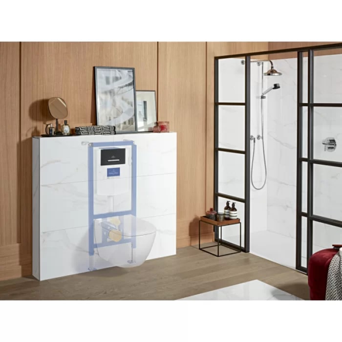 Villeroy&Boch ViConnect Инсталляция для подвесного унитаза 52.5х13.5х112см., нержавеющая сталь, цвет: синий