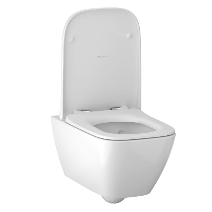 Geberit Smyle Square Унитаз 35х54см., подвесной, безободковый, с крышкой-сиденьем и микролифтом, цвет: белый