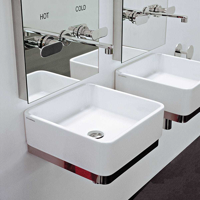 Flaminia Miniwash Раковина 40x40x13 см, без отв., подвесная, цвет: белый