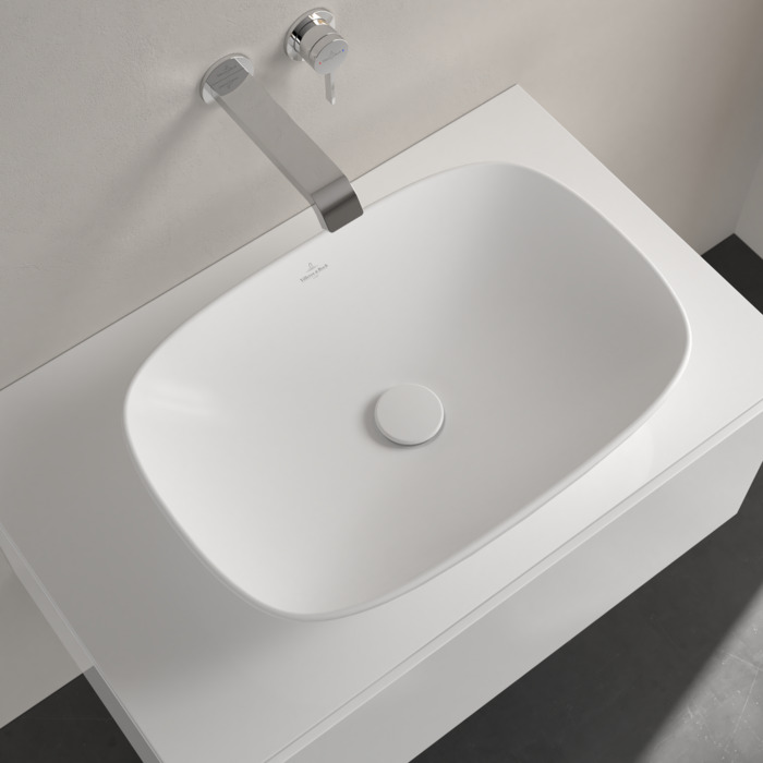 Villeroy&Boch Loop&Friends Раковина 38х56х12см., накладная, без отв., без перелива, цвет: альпийский белый