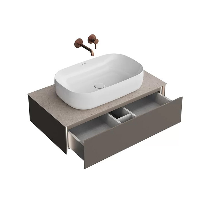 Kerama Marazzi Magica Тумба 88.4х48.5х22см., подвесная, 1 ящик, цвет: вечерний серый матовый