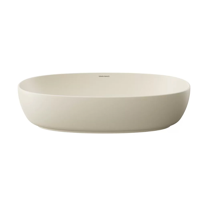 Kerama Marazzi Plaza Раковина накладная 60х37см., 1 отв., цвет: песочный матовый