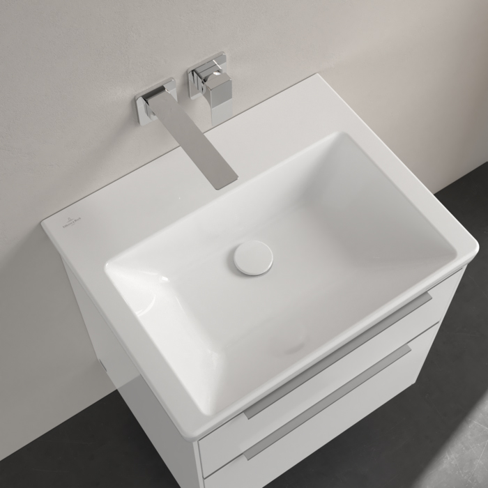 Villeroy&Boch Subway 3.0 Раковина 60х47х16.5см., без отв., подвесная, без перелива, цвет: альпийский белый