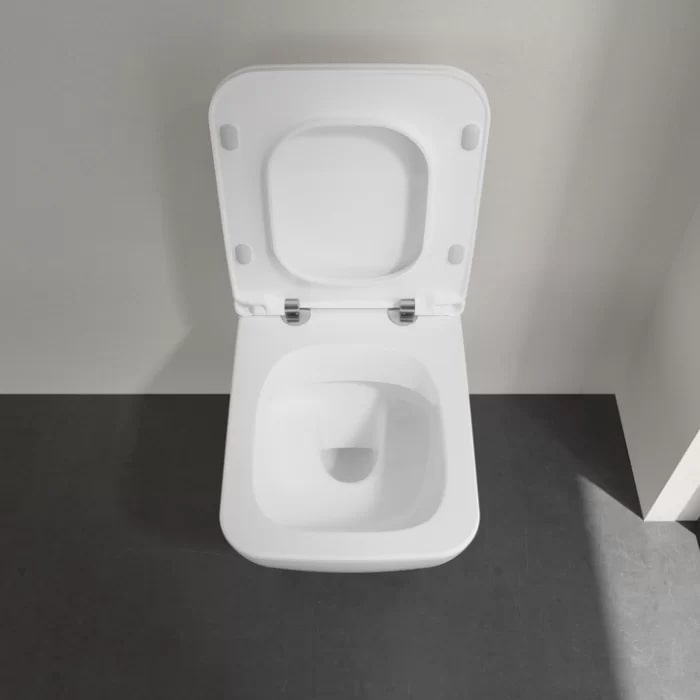 Villeroy&Boch Venticello Сиденье с крышкой для унитаза, с микролифтом, нерж. сталь, SlimSeat LINE, цвет: альпийский белый