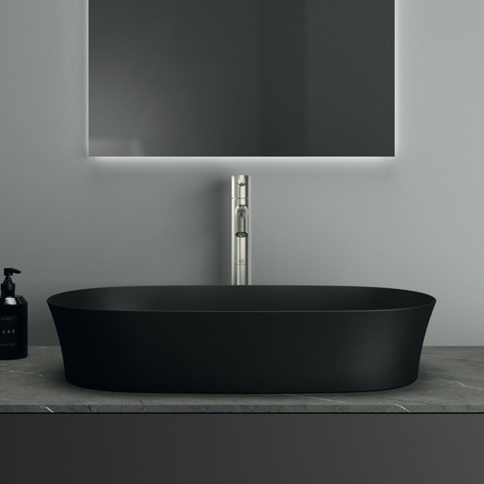 Ideal Standard Ipalyss Раковина накладная, 60х38см., без отв., Diamatec®, цвет: черный матовый