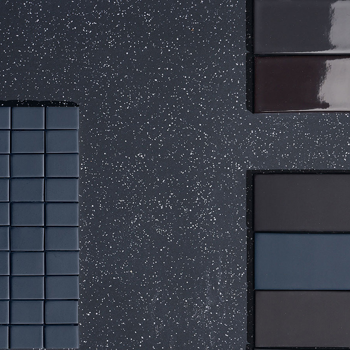 41zero42 Cosmo Керамогранит 6.5х15.5см., универсальный, цвет: Brick Blu-Nero Matte