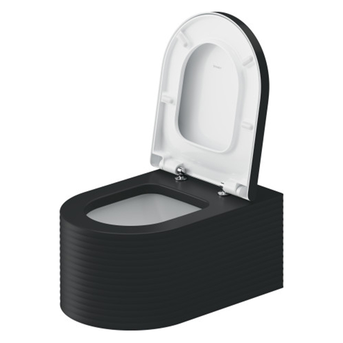 Duravit Millio Унитаз подвесной, 37x57см., декор "Grooves", крепление в компл., цвет: темно-серый матовый