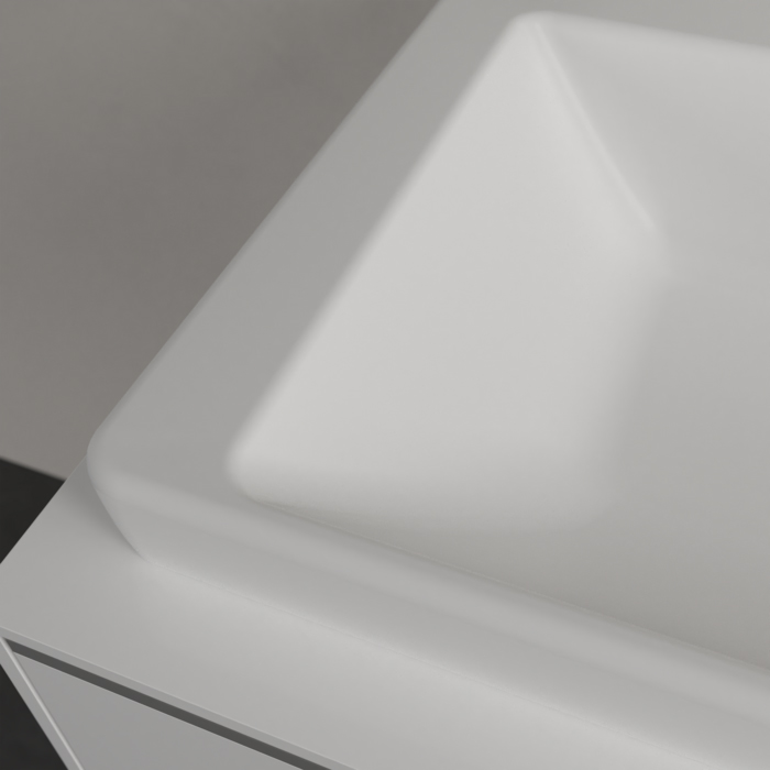 Villeroy&Boch Subway 3.0 Раковина 60х47х16.5см., без отв., подвесная, CeramicPlus, без перелива, цвет: белый камень