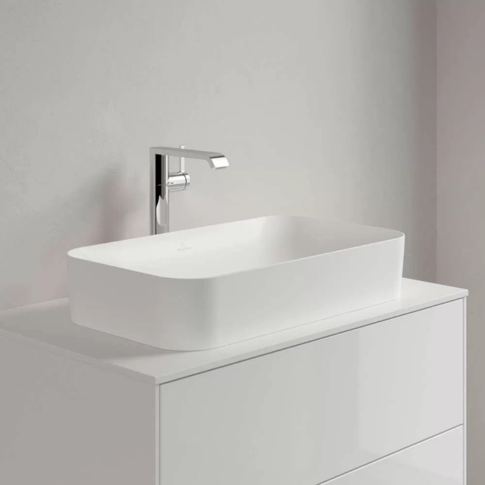 Villeroy&Boch Finion Раковина 60x35см., накладная, без отв., без перелива, CeramicPlus, цвет: белый матовый