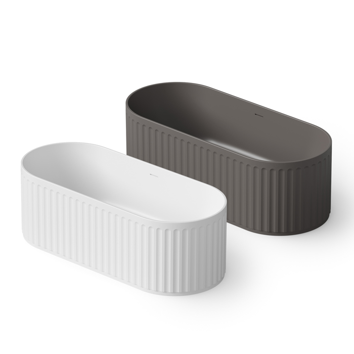 Dea Design Stripes Ванна 170x72x56см., отдельностоящая, Solid Surface, цвет: White №18