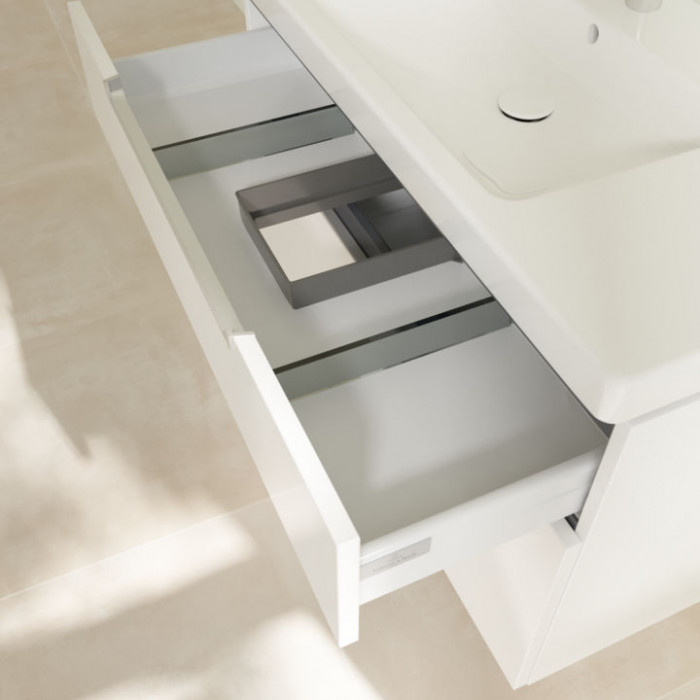 Villeroy&Boch Subway 2.0, Тумба подвесная под раковину, 1 x коробка с аксессуарами 2, 2 выдвижных отделения, 98.7x59x44.9см.,