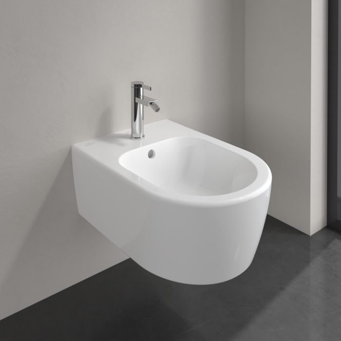 Villeroy&Boch Avento Биде подвесное 37x53см., 1 отв., цвет: альпийский белый