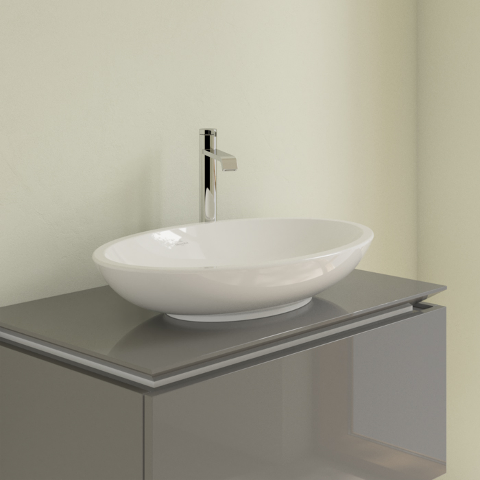 Villeroy&Boch Loop Friends Раковина 63х43 см, без отв., с переливом, с антигрязевым покрытием CeramicPlus, цвет: белый