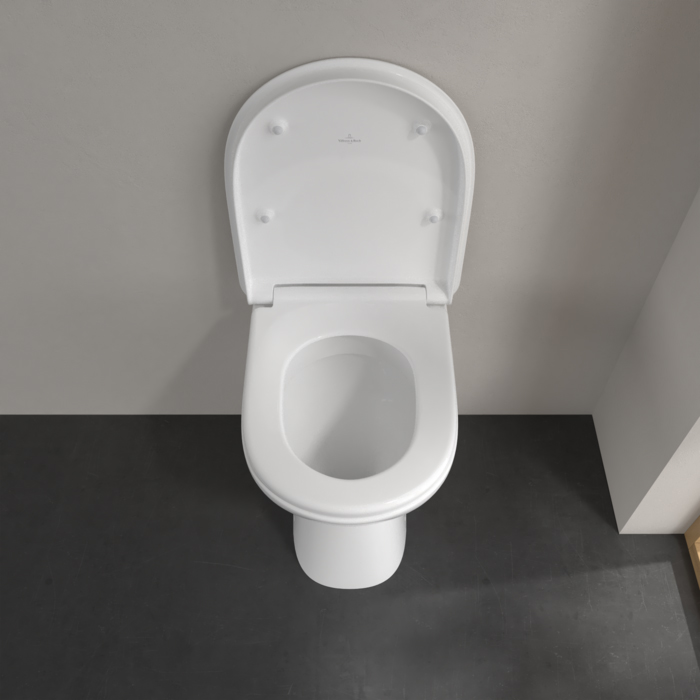 Villeroy&Boch Vicare Унитаз 36х49х46см., напольный, DirectFlush, с антигрязевым покрытием CeramicPlus, цвет: альпийский белый