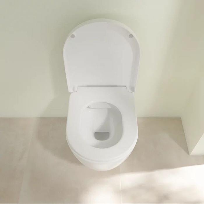 Villeroy&Boch Avento Комплект унитаз-подвесной 37x53см, сиденье QuickRelease, SoftClose, цвет: альпийский белый