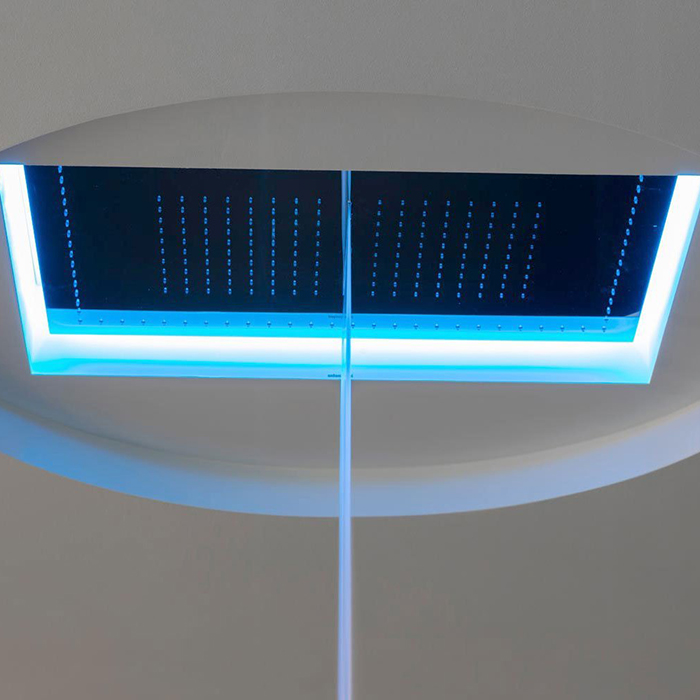 Antonio Lupi Душевая система Meteo Встраиваемая 75 x 52 x 11 см с подсветкой LED RGB, цвет: белый