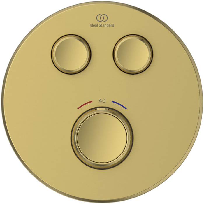 Ideal Standard Ceratherm Navigo Смеситель для душа, встраиваемый, термостатический, цвет: PVD Brushed Gold (Шлифованное Золото)