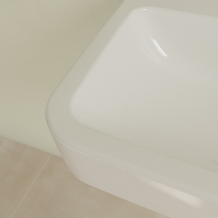 Villeroy&Boch O.novo раковина 55x46x17.5см., без отв., подвесная, с переливом, цвет: альпийский белый