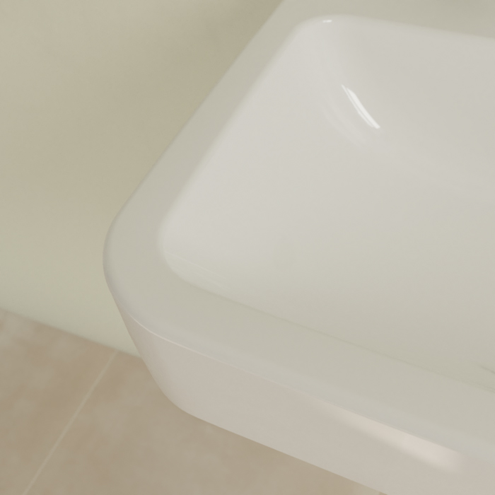 Villeroy&Boch O.novo раковина 55x46x17.5см., 1 отв., подвесная, с переливом, цвет: альпийский белый