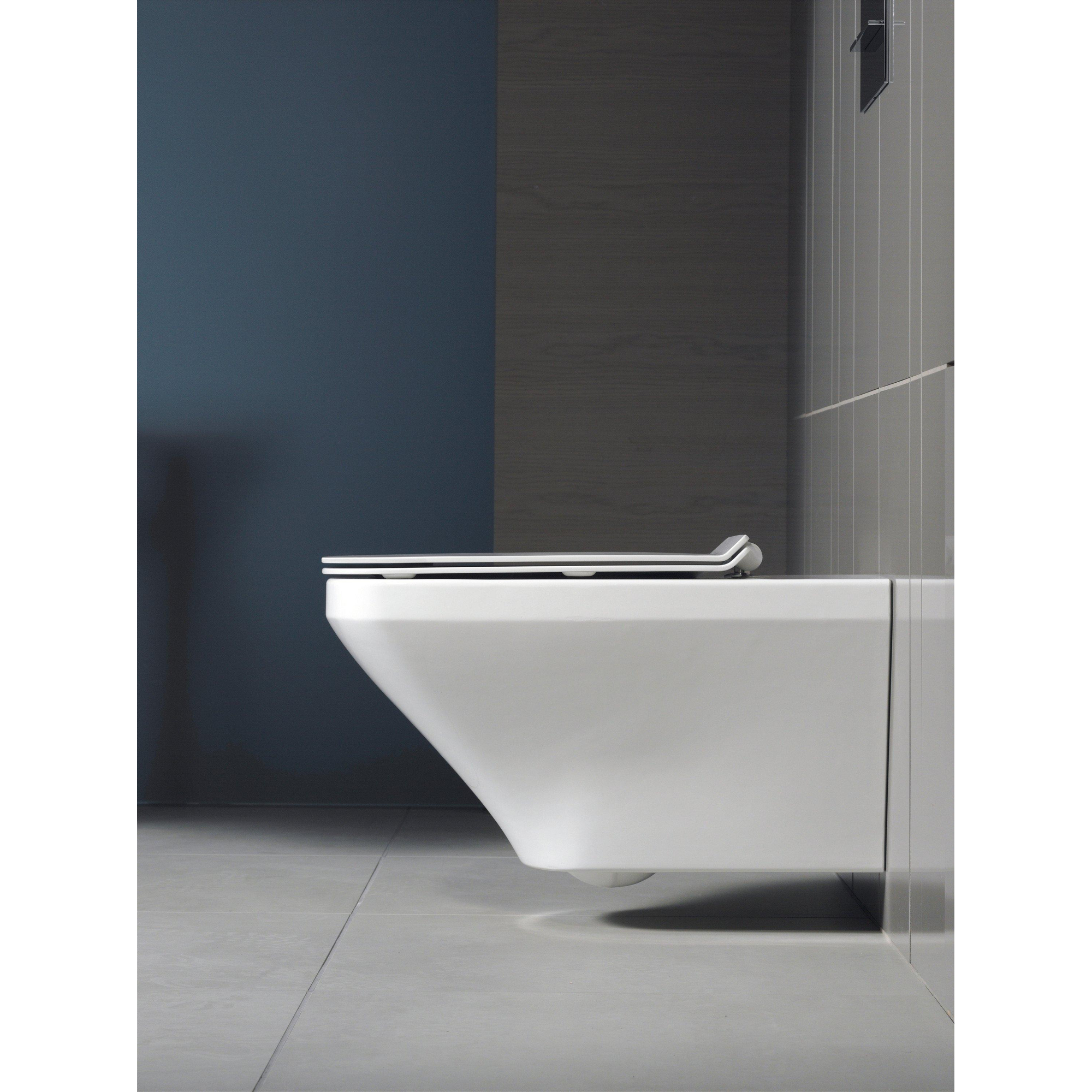 Duravit DuraStyle Комплект: подвесной унитаз Rimless 255109 37х54 см.+ сиденье с автоматическим закрыванием 006739,