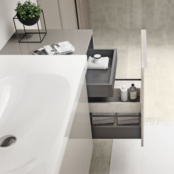 Geberit Acanto Шкаф боковой 52х45см., подвесной, цвет: песчаный матовый