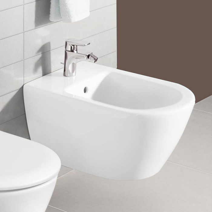 Villeroy&Boch Subway 2.0 Биде подвесное 56x37см., 1 отв., с переливом, цвет: альпийский белый