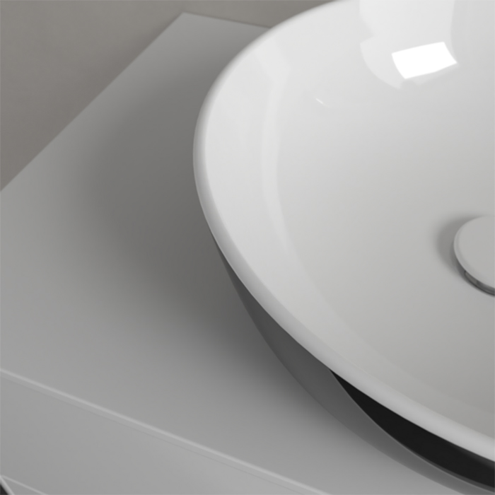 Villeroy&Boch Artis Раковина 43x43x13см., накладная, цвет: черный/белый