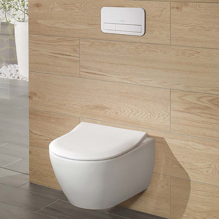 Villeroy&Boch Subway 2.0 Унитаз 37.5x36см., подвесной, с гориз. выпуском, цвет: альпийский белый