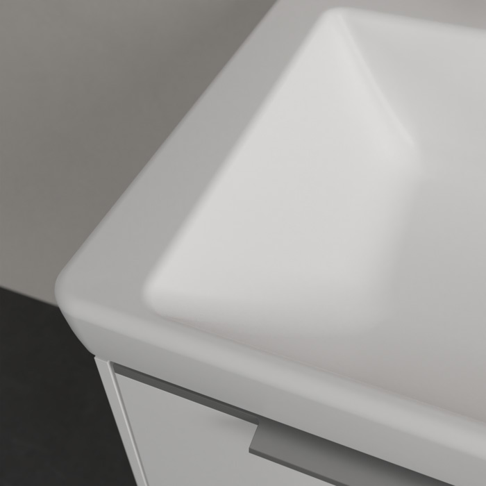 Villeroy&Boch Subway 3.0 Раковина 60х47х16.5см., 1 отв., подвесная, CeramicPlus, с переливом, цвет: белый камень